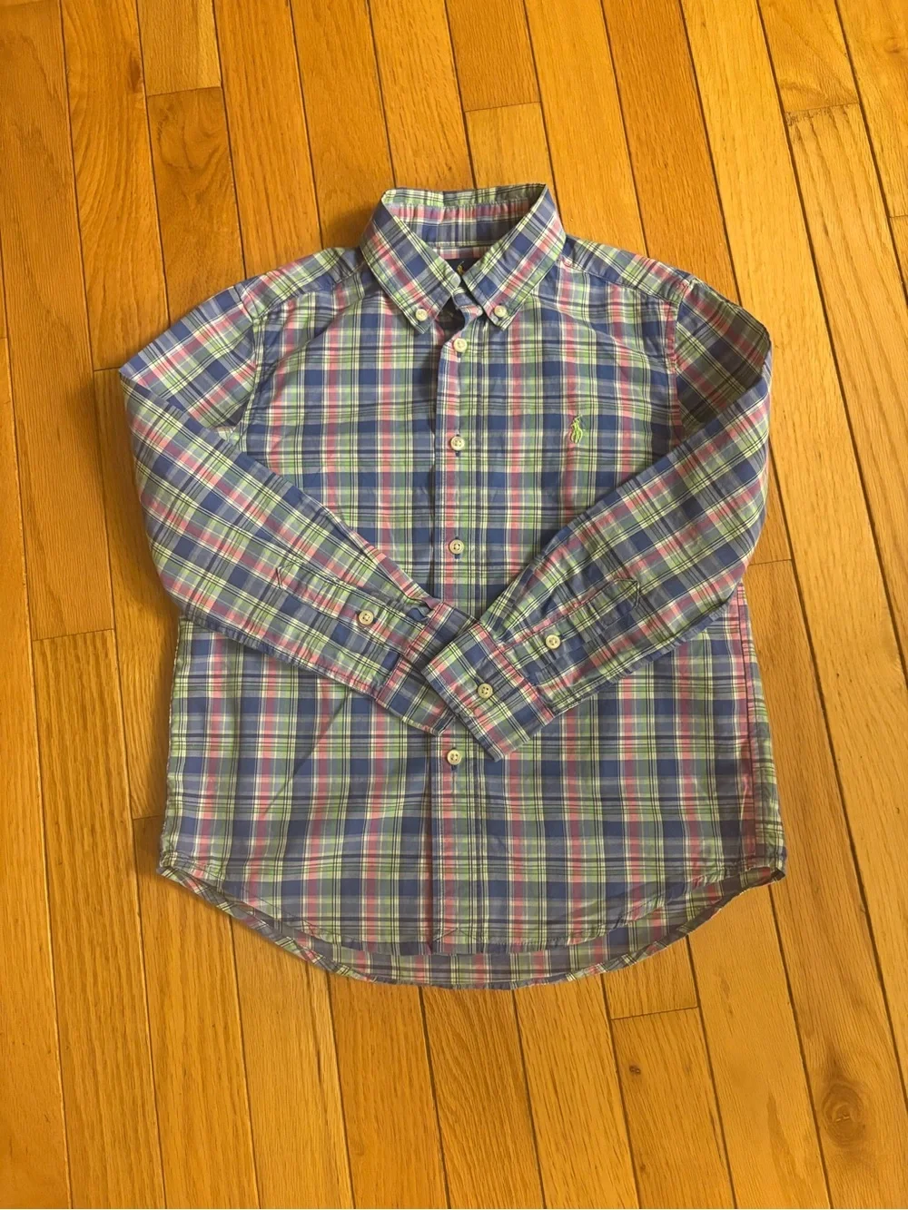 Ralph Lauren Boys Multicolor Plaid Button-Down Shirt Size 6